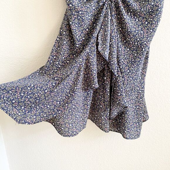 Lottie Moss Women’s Babydoll Mini Rauched Dress Sleeveless Blue Floral Size‎ M - Picture 9 of 15